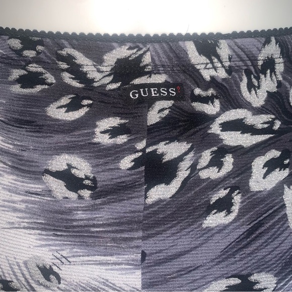 Vintage Y2K Guess Stretch Lace Trim Feather Animal Skirt - Picture 11 of 13
